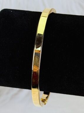 Anne Klein Goldtone Hinged Bangle Bracelet